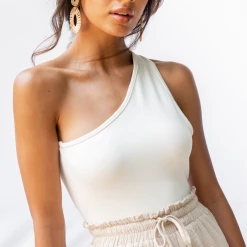 Charcoal Clothing Desiree Bodysuit (White) Tops