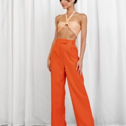 My Girl Sitting Pretty Crop Top (Orange)