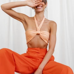 My Girl Sitting Pretty Crop Top (Orange)