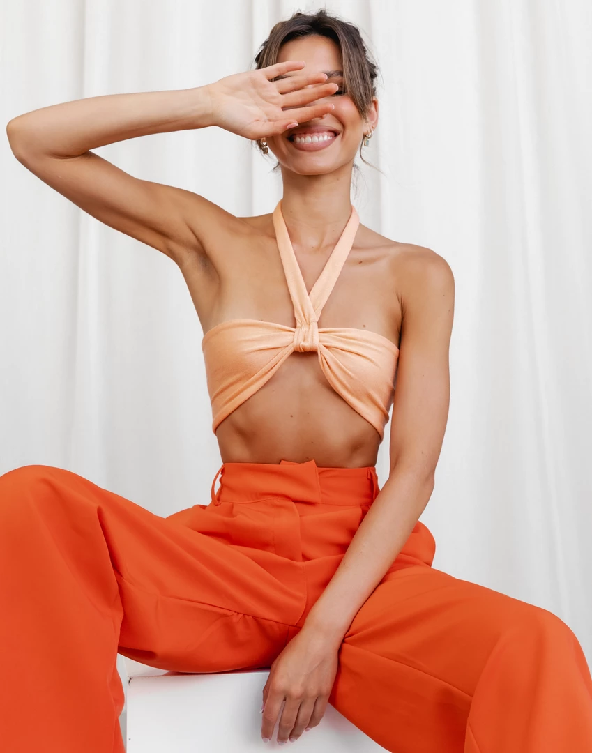 My Girl Sitting Pretty Crop Top (Orange) 1 My Girl Sitting Pretty Crop Top (Orange)