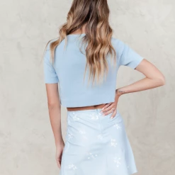 Blossom Bottoms Abby Mini Skirt (Blue) 12 Blossom Bottoms Abby Mini Skirt (Blue)