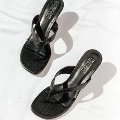 Therapy Mici Croc Mules (Black)
