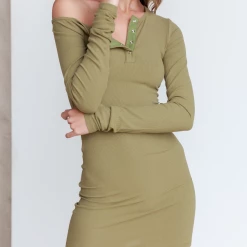 Gramercy Mini Dress (Khaki) - By Lioness