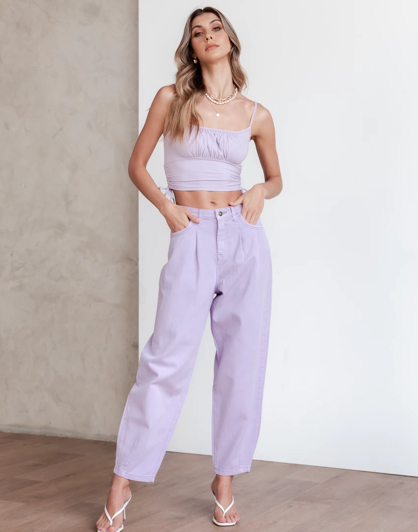House Of Sienna Tops Honey Crop Top (Lilac) 3 House Of Sienna Tops Honey Crop Top (Lilac)