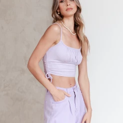 House Of Sienna Tops Honey Crop Top (Lilac) 16 House Of Sienna Tops Honey Crop Top (Lilac)