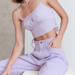 House Of Sienna Tops Honey Crop Top (Lilac)