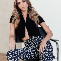 Into Fashion Naya Top (Black)