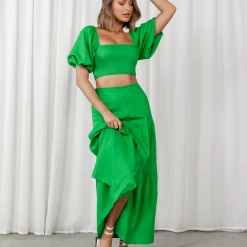 Thanne Sets + Co-ords Noha Top (Green)