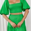 Thanne Sets + Co-ords Noha Top (Green)