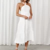 Mint Vanilla Margot Midi Dress (White) Dresses