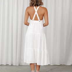 Mint Vanilla Margot Midi Dress (White) Dresses