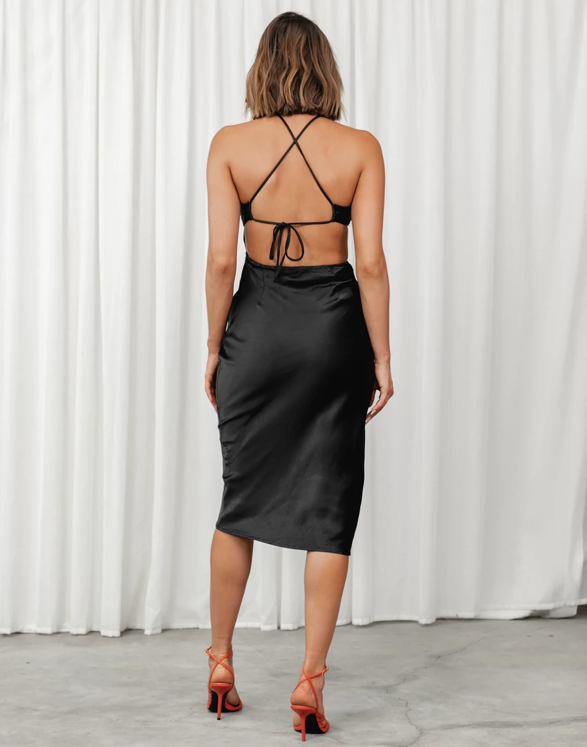 Blossom Dresses Soiree Midi Dress (Black) 2 Blossom Dresses Soiree Midi Dress (Black)