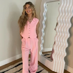 Mulholland Drive Pants (Pink) - By Lioness