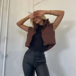 Charcoal PD Kelsea Puffer Vest Tops