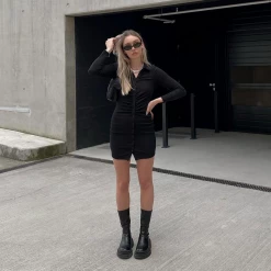 Mint Vanilla Jordie Mini Dress (Black)