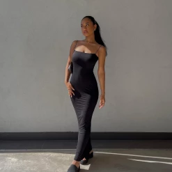 Luvalot Dresses Tammy Maxi Dress (Black)