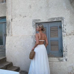 Charcoal Clothing April Maxi Skirt (White) New Arrivals