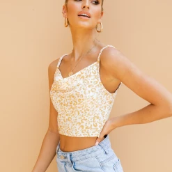 Runaway Heart Adelina Crop Top (Yellow) Tops