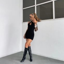 Thanne Darcy Mini Dress (Black)