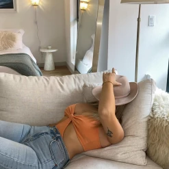 Into Zoeigh Bodysuit (Orange)