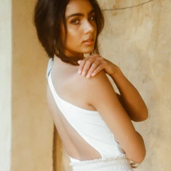 Charcoal Clothing Desiree Bodysuit (White) Tops