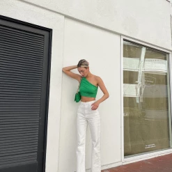 Ruby Sees Born With It Crop Top (Green)