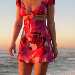 My Girl Botanica Mini Dress (Pink Floral) Dresses