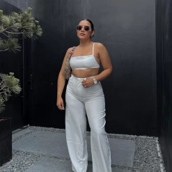 Charcoal Clothing Byron Crop Top (White) New Arrivals