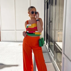 Charcoal Clothing Bottoms Cartea Pants (Orange)