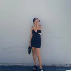 Charcoal Clothing Chasing Stars Mini Dress New Arrivals