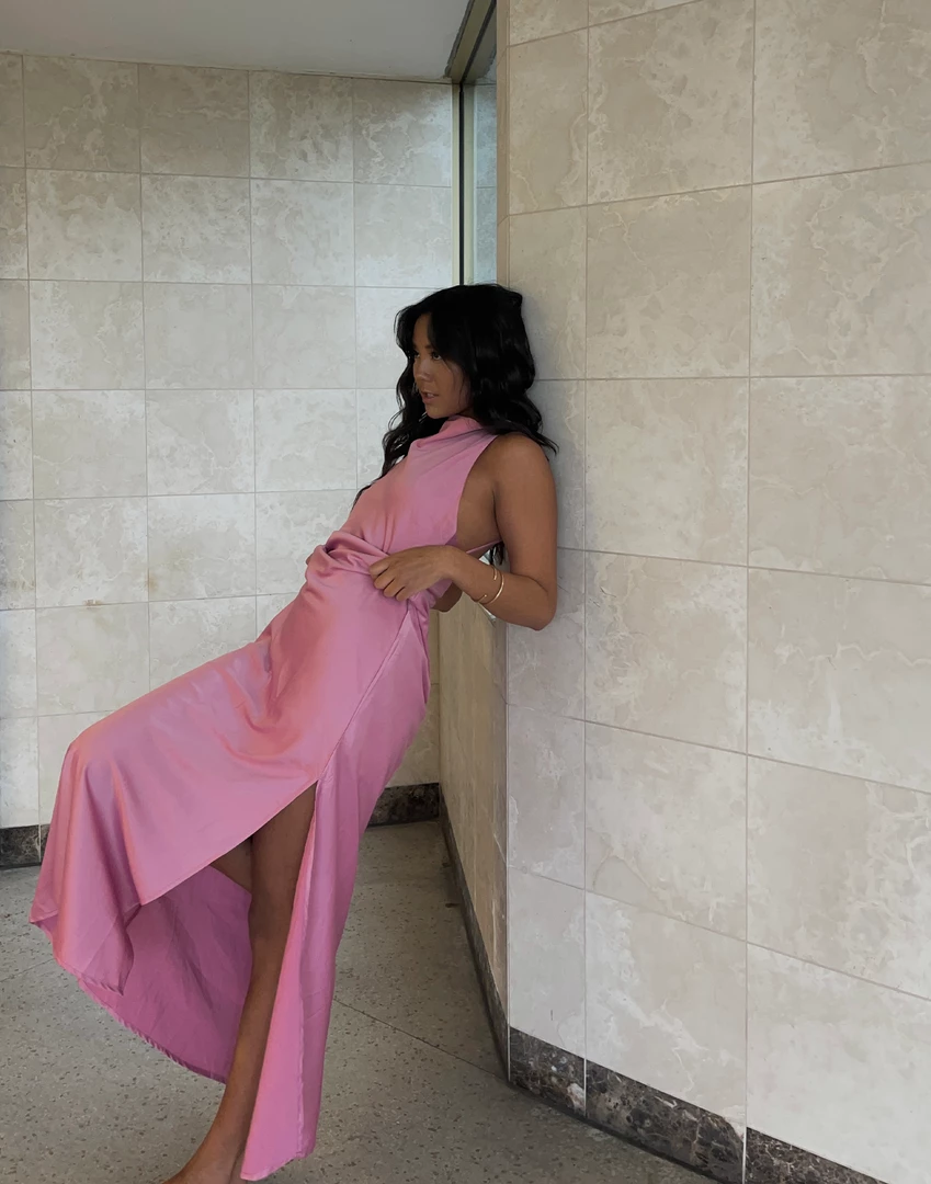 Charcoal Clothing New Arrivals Cyrus Maxi Dress (Pink) 2 Charcoal Clothing New Arrivals Cyrus Maxi Dress (Pink)