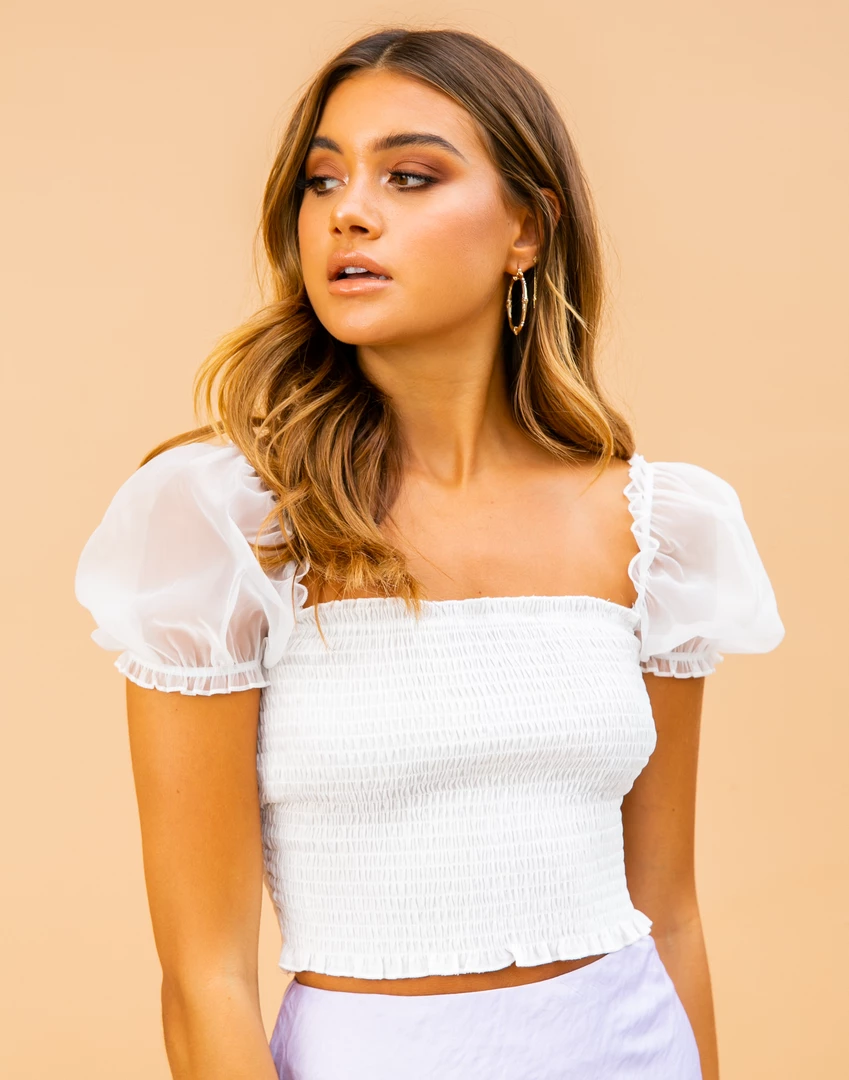 Blossom Juliana Crop Top (White) 5 Blossom Juliana Crop Top (White)