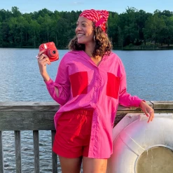 Charcoal Clothing Sets + Co-ords Ella-Mae Shorts (Red)