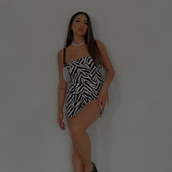 Alive Girl Emma Mini Dress (Zebra)