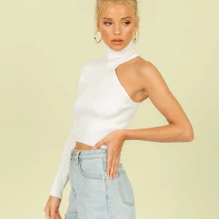 Red Berry Oliver Knit Top (White) Tops 14 Red Berry Oliver Knit Top (White) Tops