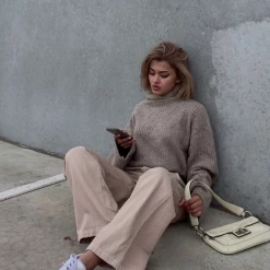 Thanne Fineline Knit Jumper (Brown) New Arrivals