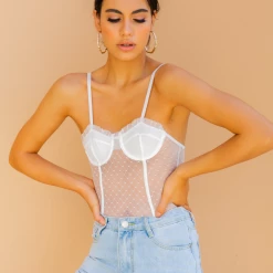 Luvalot Tops Los Angeles Bodysuit (White)