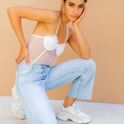 Luvalot Tops Los Angeles Bodysuit (White)