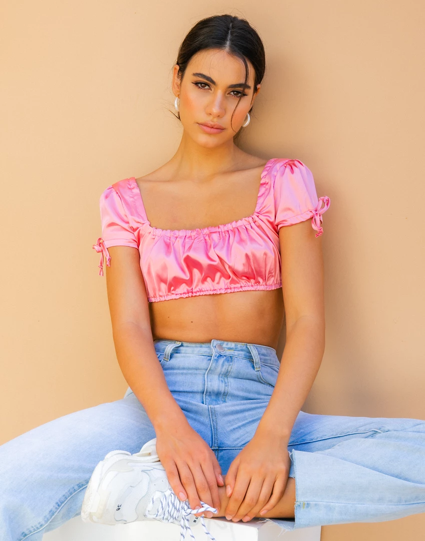 Red Berry Rosalie Crop Top (Pink) Tops 8 Red Berry Rosalie Crop Top (Pink) Tops