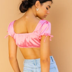 Red Berry Rosalie Crop Top (Pink) Tops 12 Red Berry Rosalie Crop Top (Pink) Tops