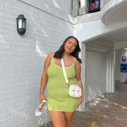 Winnie & Co Josslyn Mini Dress (Green) Dresses