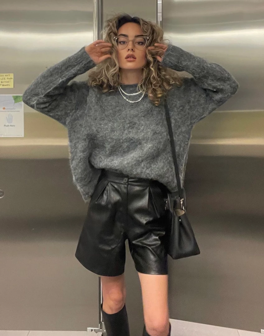 Thanne Pretty Sight Knit Jumper (Dark Grey) 1 Thanne Pretty Sight Knit Jumper (Dark Grey)