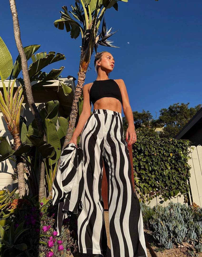 Charcoal Clothing Sets + Co-ords Zita Pants (Black/White) 1 Charcoal Clothing Sets + Co-ords Zita Pants (Black/White)