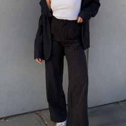 Charcoal Clothing New Girl Pants (Black Pinstripe)