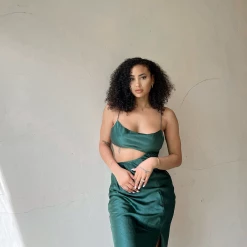 Charcoal Clothing New Arrivals Rhianna Maxi Dress (Emerald Green)