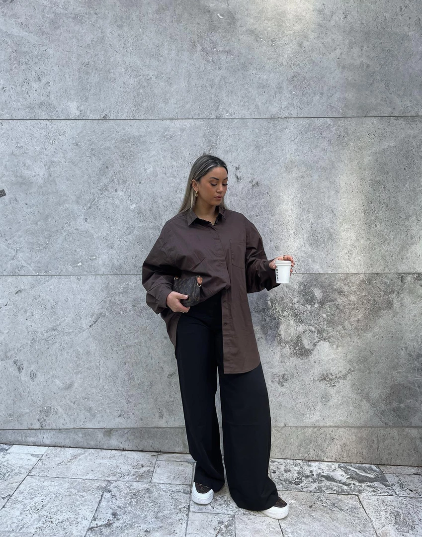 Charcoal Clothing Tops South Beach Shirt (Brown) 2 Charcoal Clothing Tops South Beach Shirt (Brown)