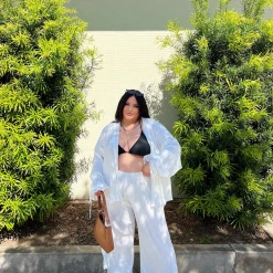 Charcoal Clothing New Arrivals Sweet Serenity Pants (White)