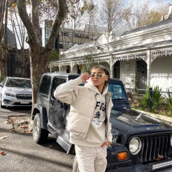 Style State New Arrivals Theo Puffer Vest (Sage/Cream)