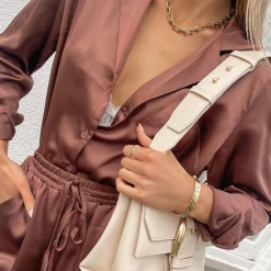 Thanne Sets + Co-ords Tobin Shirt (Brown)